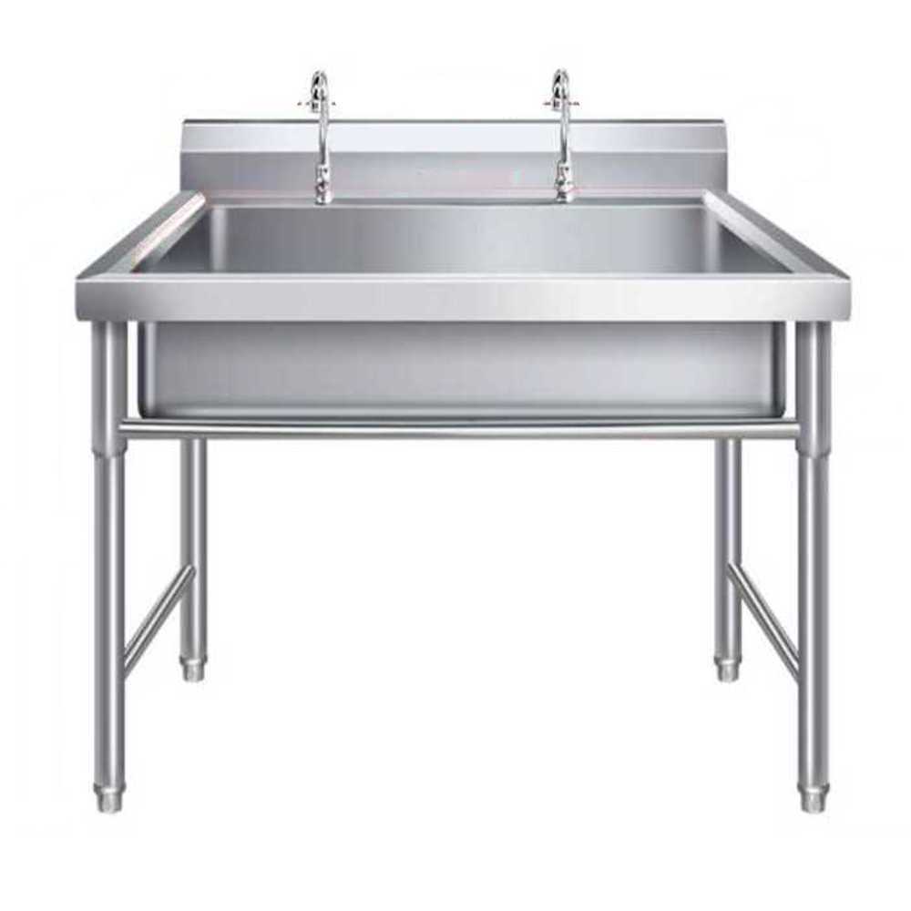 스텐 개수대 세정대 작업대 캠핑장 간이 농막 운동장 120x60x80cm - 상품 이미지