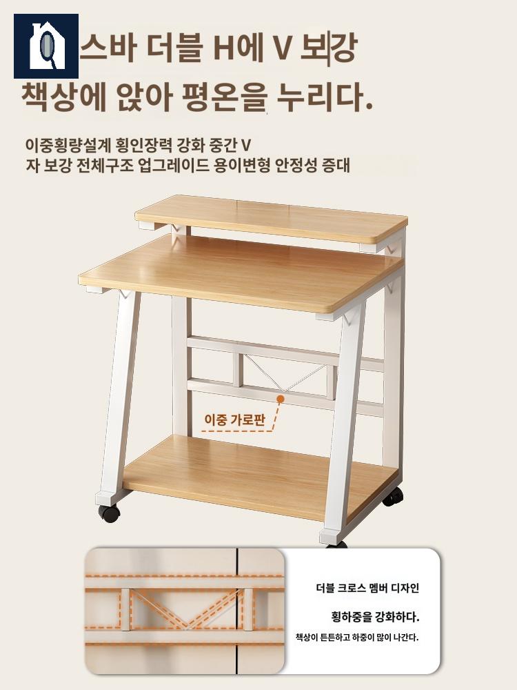 기숙사 데스크탑 테이블 자취 소형 컴퓨터 책상 - 상세 이미지 3