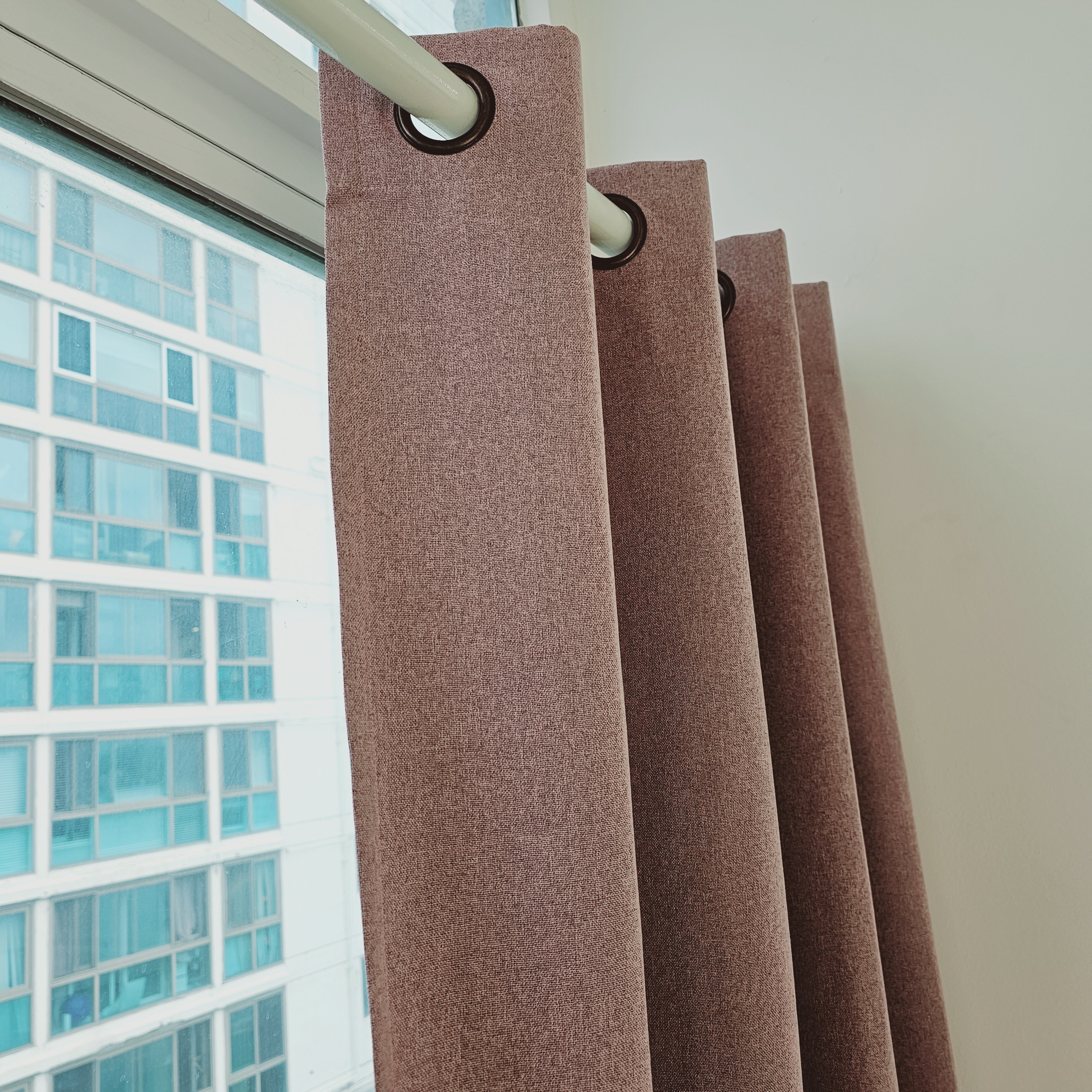 차광율99.99% 암막커튼 창문형 퍼플핑크, 130X165cm