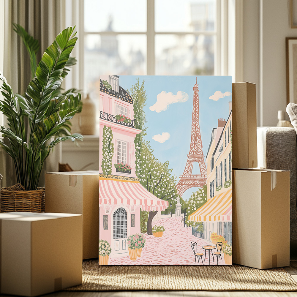 파리의여름 A3 29.7X42cm 캔버스액자 파리 에펠탑 그림 - 상세 이미지 4