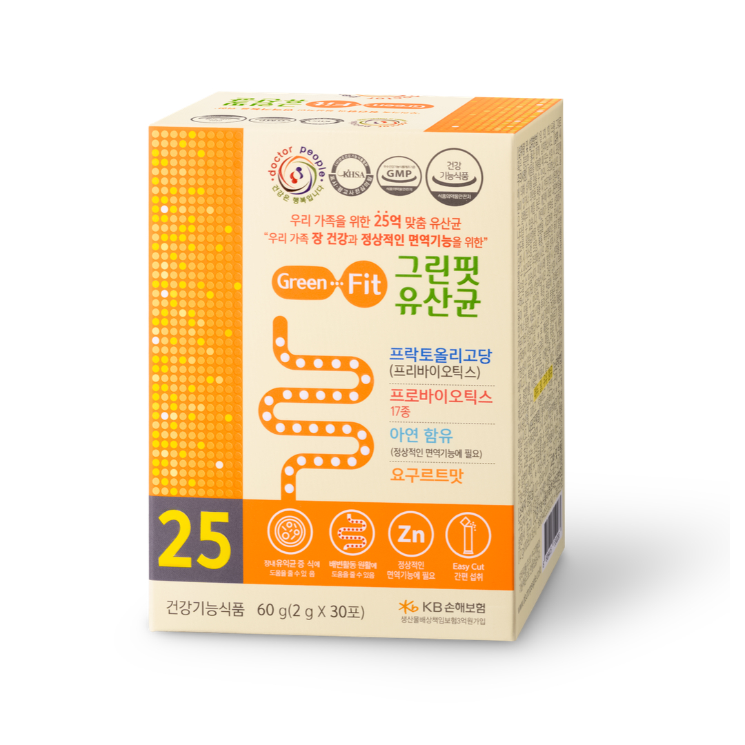닥터피플 그린핏유산균 30포 1박스 - 프로바이오틱스 아연 프리바이오틱스 프락토올리고당 - 상세 이미지 2