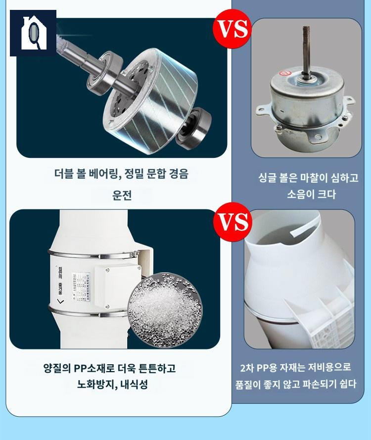 배기휀 주방 환풍기 화장실 - 상세 이미지 3