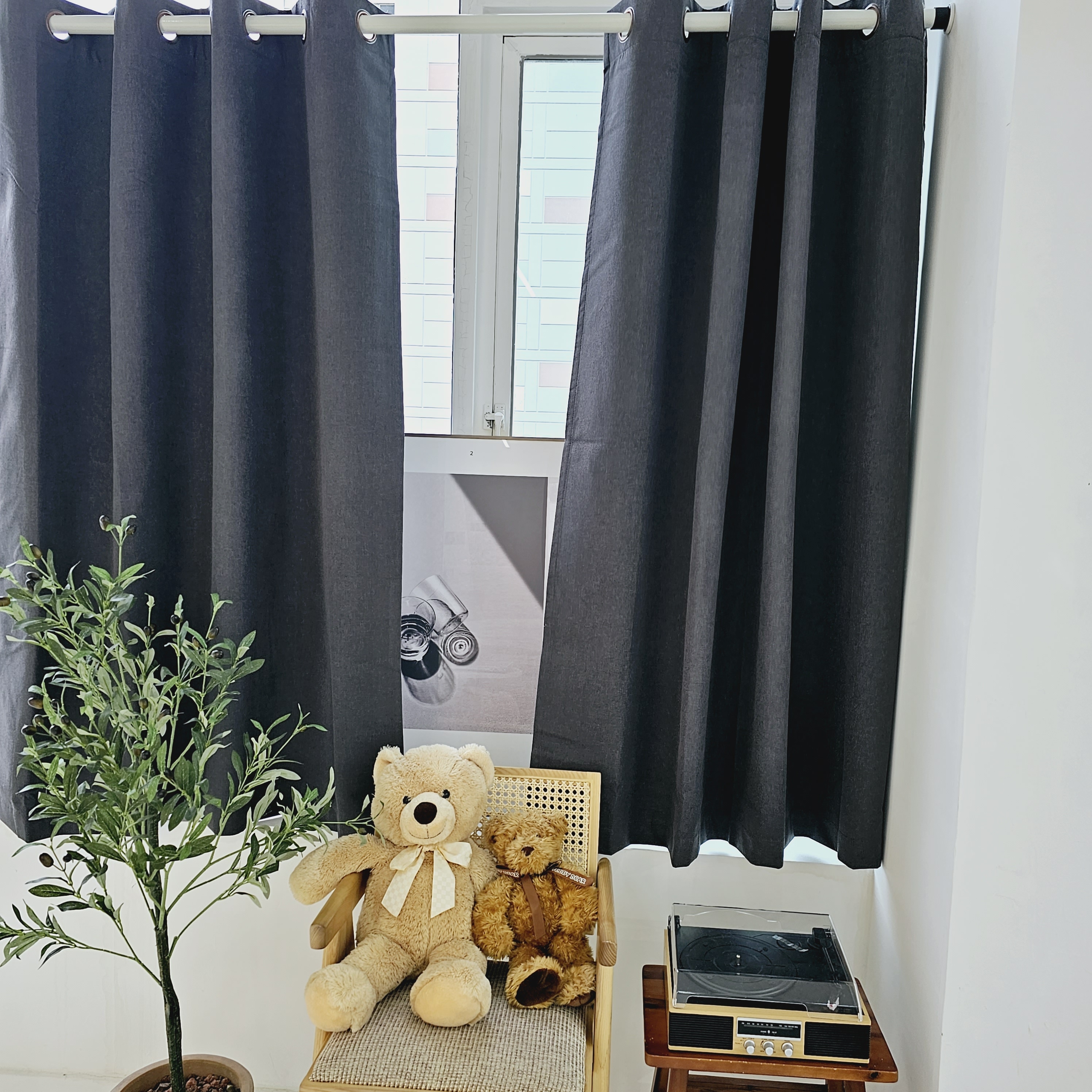 차광율99.99% 암막커튼 창문형 버터옐로우, 130X165cm