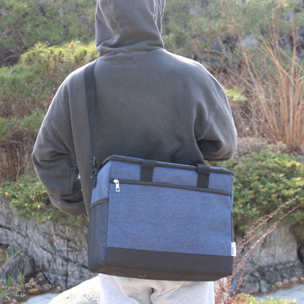 보냉백 소프트쿨러 피크닉가방 휴대용 맥주 쿨링 냉온팩 22L, 블루