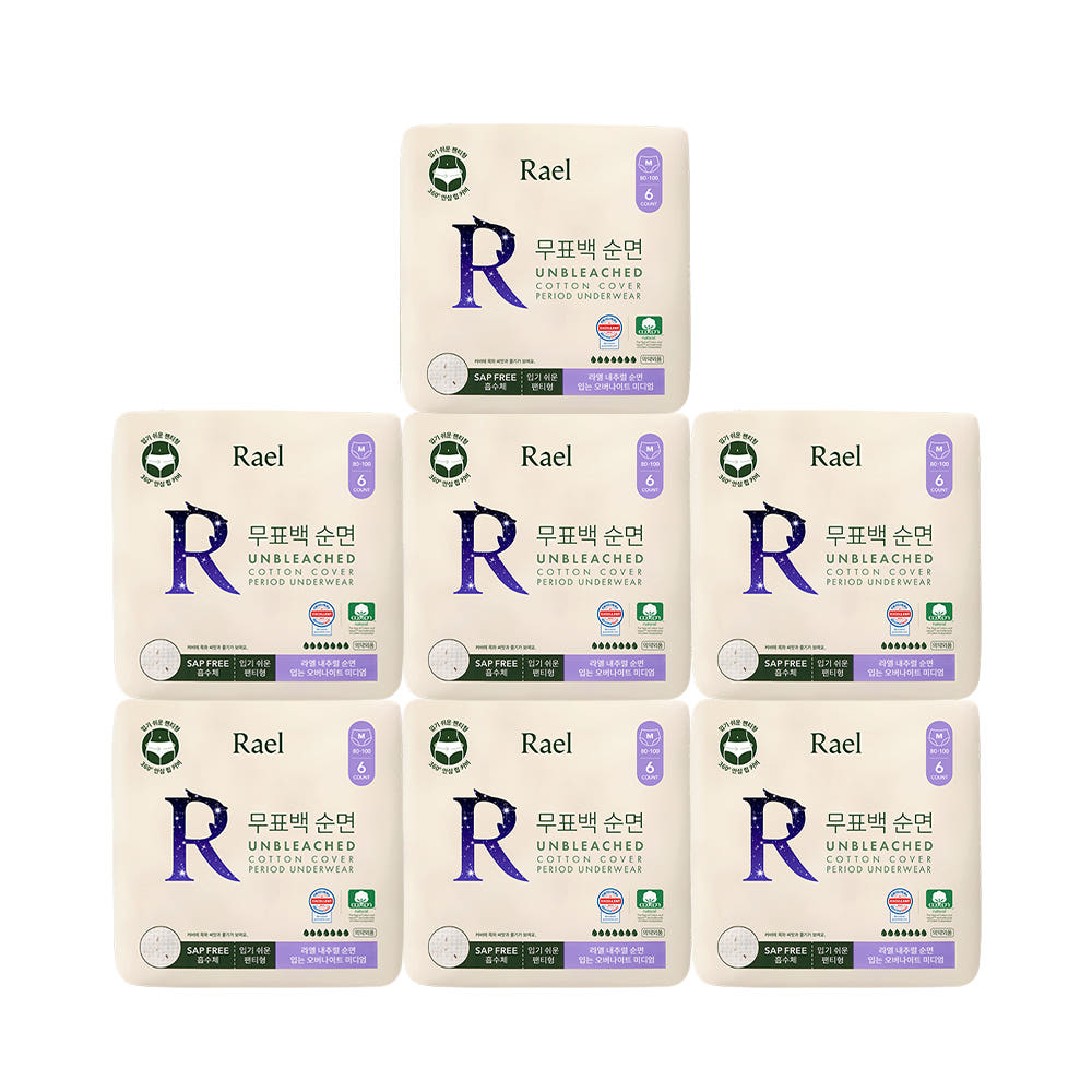 팬티형 무표백 순면커버 입는 오버나이트 6개입 7팩 가격 비교 Rael 팬티형 무표백 순면커버 입는 오버나이트 6개입 7팩