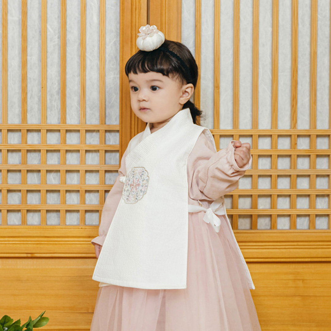 여아 유아 한복 장신구 머리장식 보석 호박 헤어밴드 이미지 8