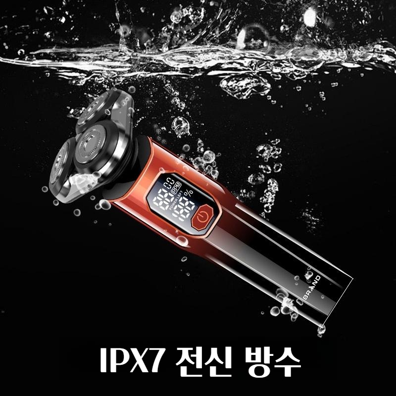 고출력 트리플헤드 무선 전기면도기 USB 충전식 디지털 디스플레이 - 상세 이미지 2