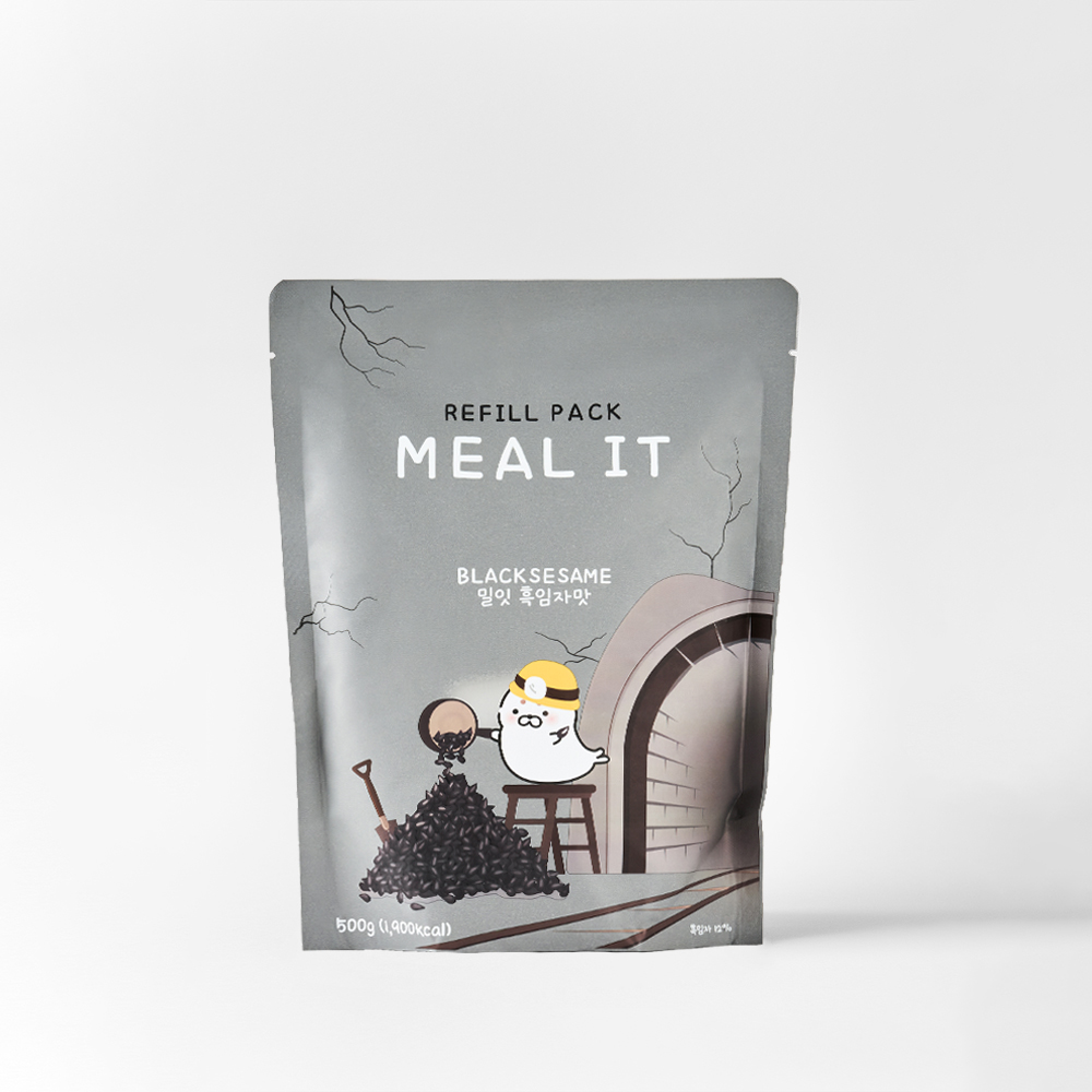 밀잇 식사대용 단백질 쉐이크 본품 리필팩 세트 흑임자, 950g, 1개 - 상세 이미지 4