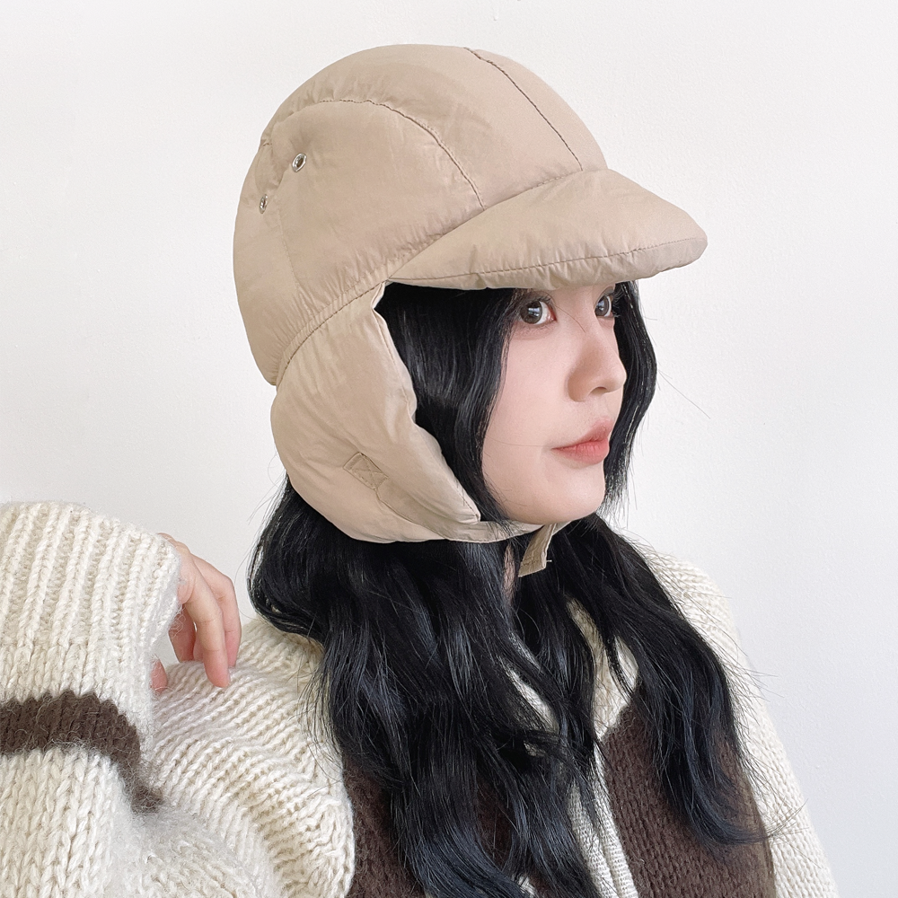 뚱 패딩 귀달이모자 남성 여성 스키장 겨울 방한 트루퍼햇 귀도리 모자 - 상세 이미지 2