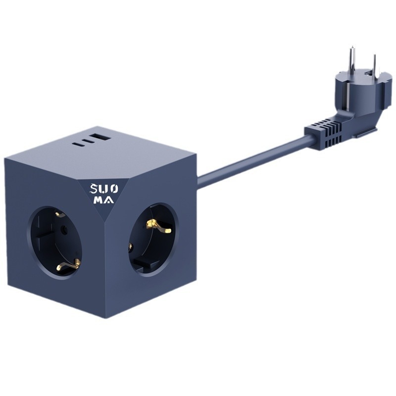 큐브 디자인 멀티탭 4000W 고용량 USB C타입 3구 1.8m 전선형 - 상세 이미지 5