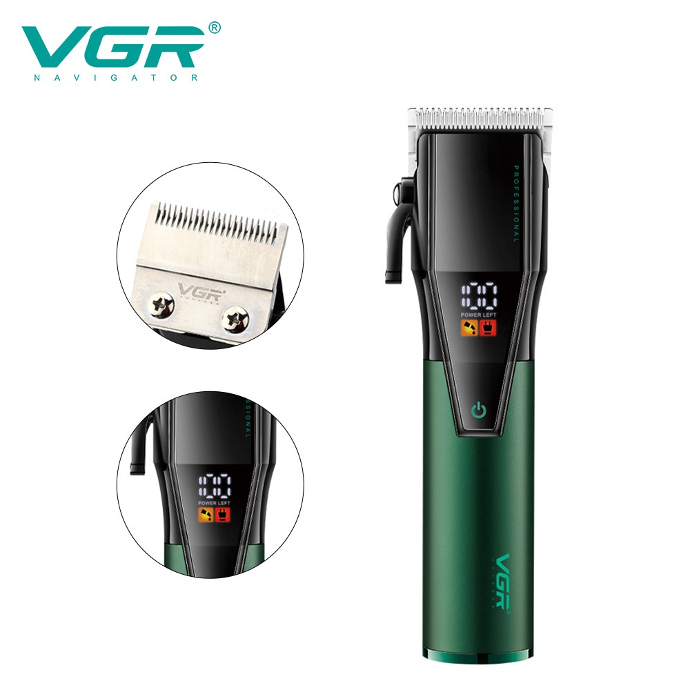 VGR677 바리깡 디지털 디스플레이 전문가용 바리깡 풀세트 본체 2개 탭 충전기 포함 - 상세 이미지 2