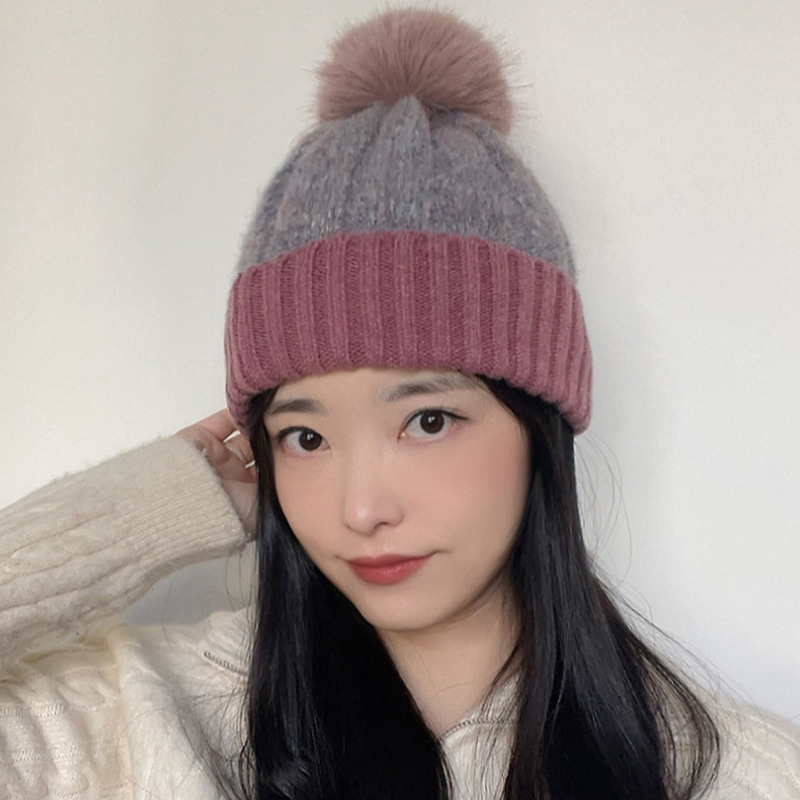 보카시 털방울비니 울니트비니 겨울니트모자 이미지 6