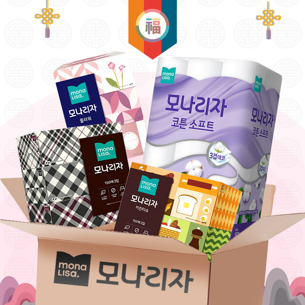 모나리자 화장지 티슈 선물 B 세트 두루마리 미용티슈 키친타올 집들이 기업 명절 선물 - 상품 이미지