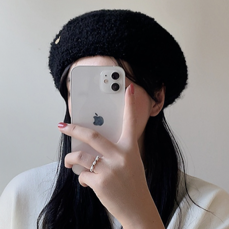 뽀글이베레모 빵모자 양털 울베레모 화가모자 이미지 8