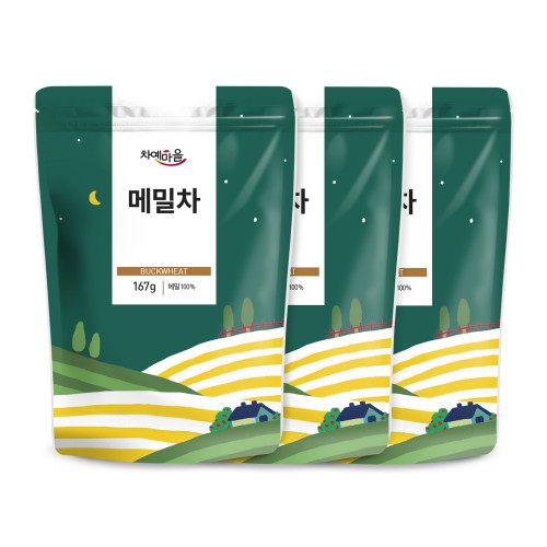 차예마을 국내산 메밀차 167g, 3개 - 상품 이미지