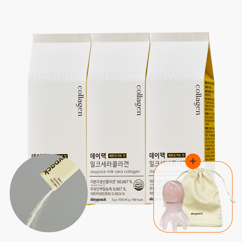 [리프팅괄사 증정] 데이팩 밀크세라콜라겐 5세대 콜라겐 세라마이드 비오틴 15포, 3개