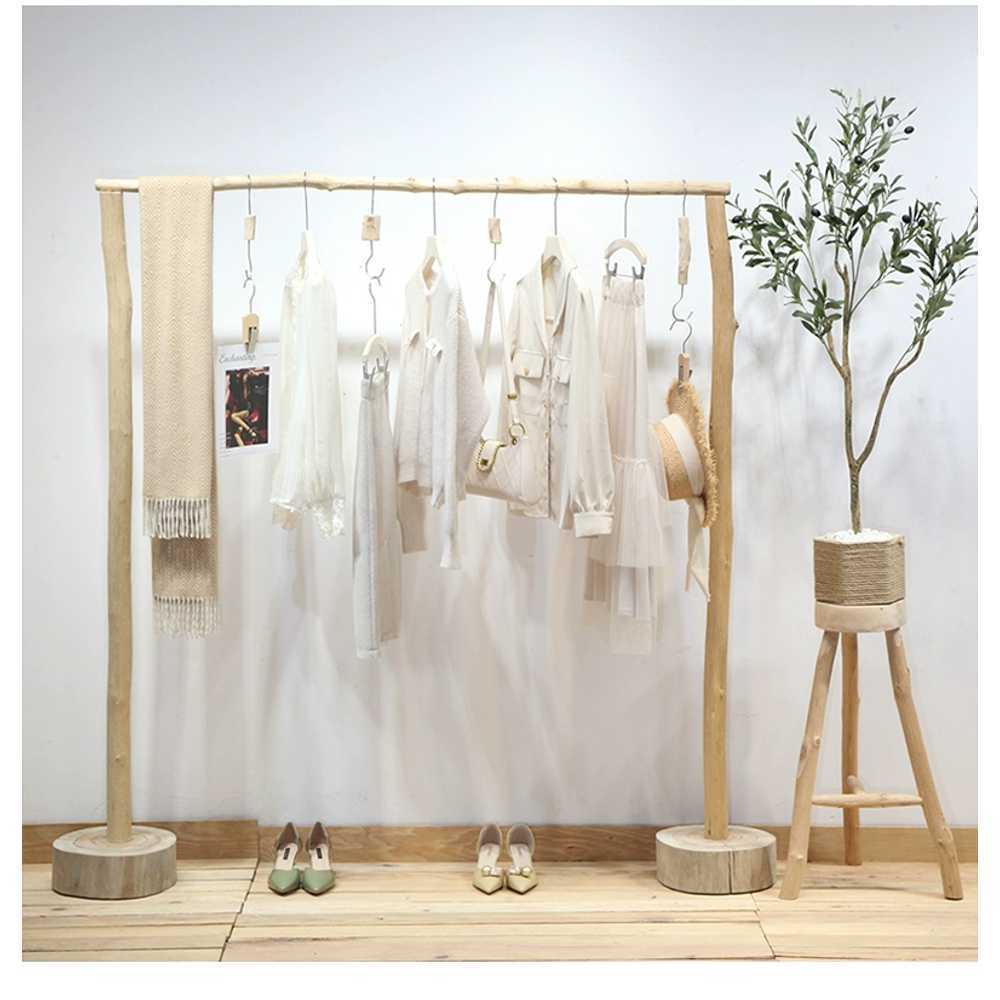 고목나무 행거 디스플레이 매장 스탠드 드레스룸 침실 140x160cm - 상세 이미지 5