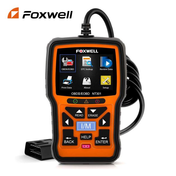 자동차 스캐너 차량 점검기 진단기 FOXWELL NT301 OBD2 체크 엔진 라이트 코드 리더 전문 EOBD ODB2 OBD 2 진단 도구 : 포켓마트몰