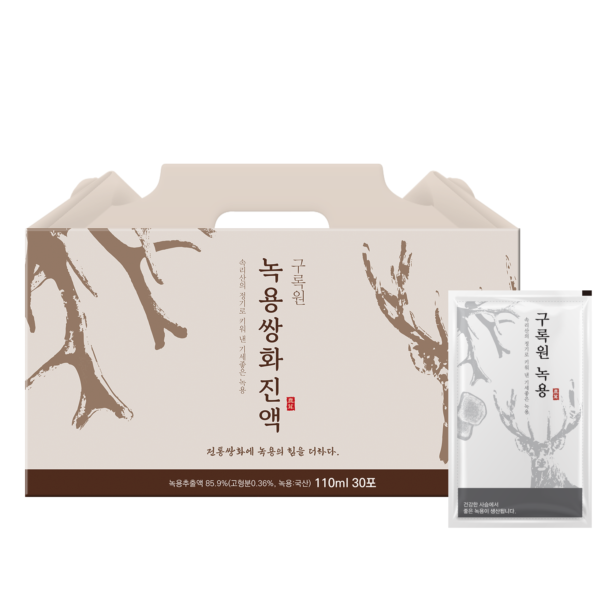 햇녹용 구록원 녹용 쌍화진액 110ml 30포 녹용 엑기스 - 상세 이미지 2