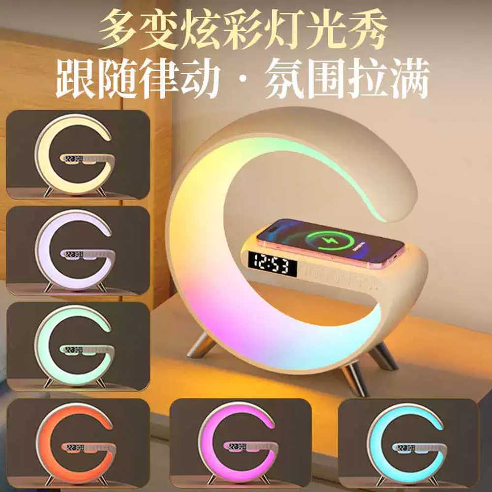 RGB 조명 무선 충전기 LED 디지털 블루투스 스피커 - 상세 이미지 2