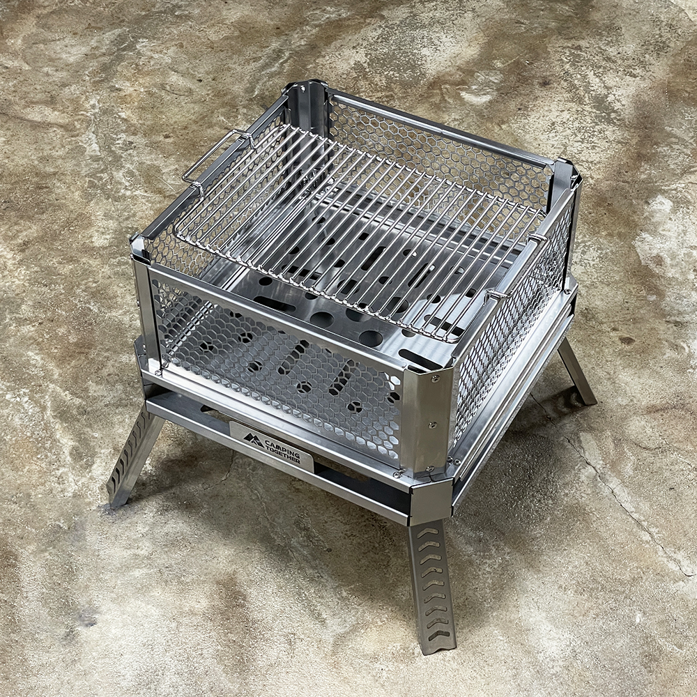 캠핑투게더 카시오페아 (L) 모닥불 캠핑 화로대 불멍 바비큐그릴 접이식 다용도 멀티 화로