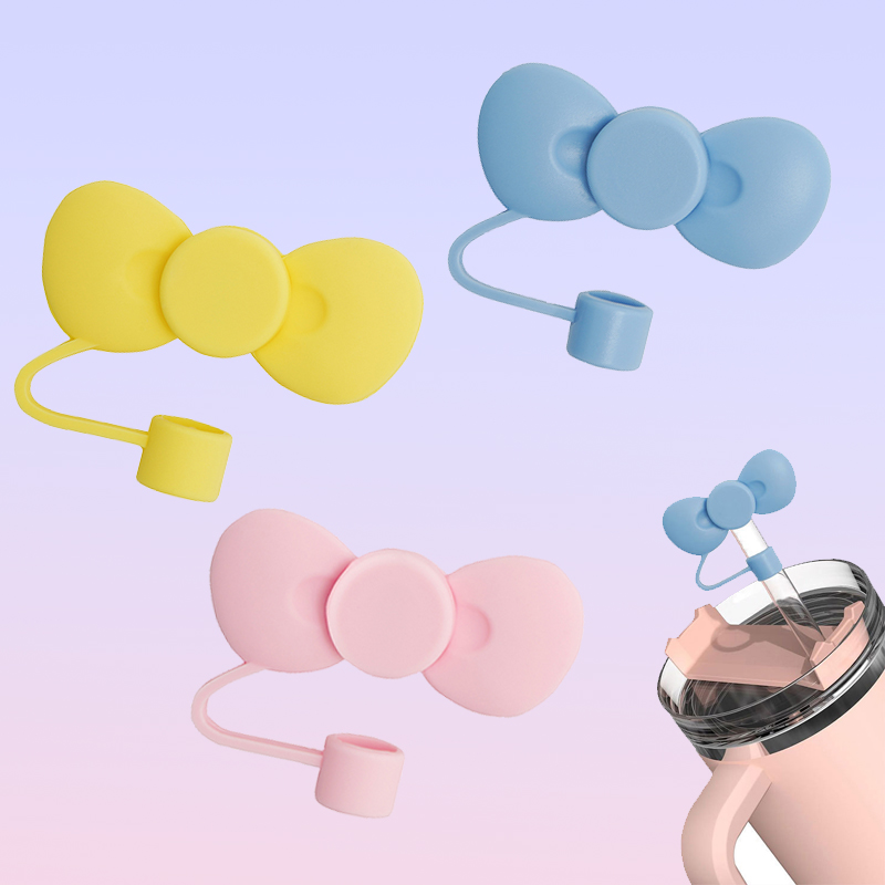 올레디유 스탠리 텀블러 리본 빨대 마개 세트3p 텀블러꾸미기 - 상품 이미지