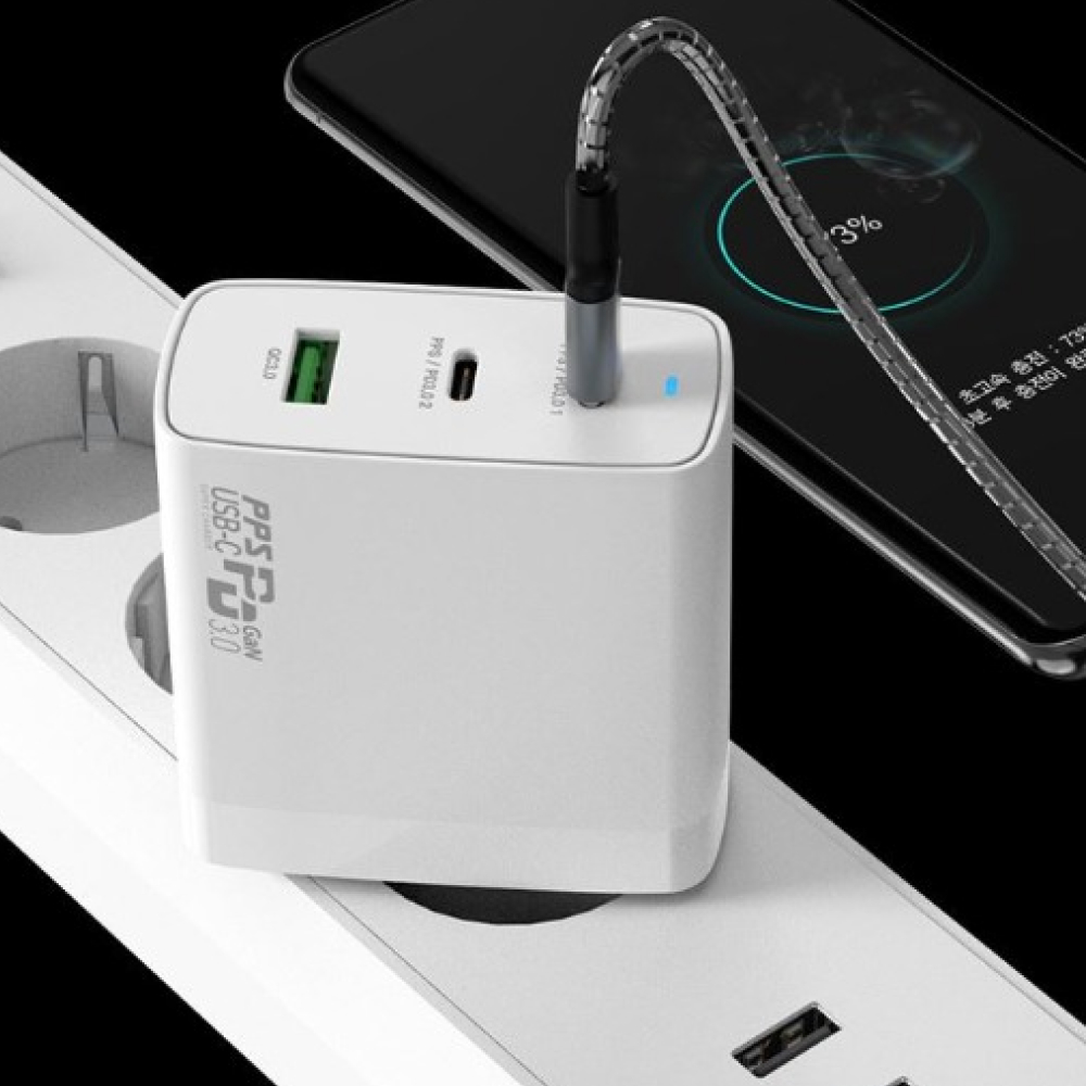 3포트 접지 멀티 충전기 C타입 GAN 갤럭시북 USB 고속 PD 삼성 PPS 100W - 메인 이미지