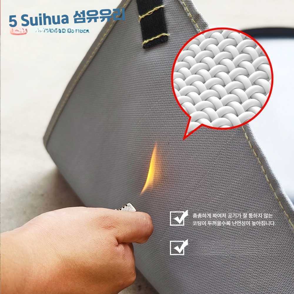 고스트캠프 질식소화덮개 담요 소화포 화재진압 3mx4m 자동차 소방 담요 실리콘 코팅 - 상세 이미지 2