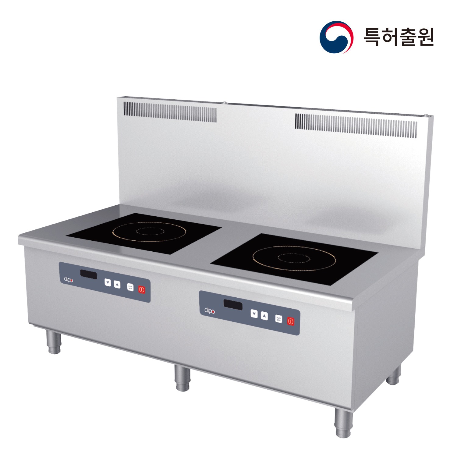 디포인덕션 2구 낮은렌지 21KW 업소용 고화력 영업용 식당 전기레인지 2DIHL223B - 상세 이미지 3