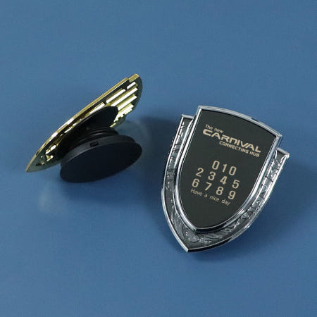 LitosRich 현기차 전차종 엠블럼 각인 방패 주차 연락처 번호판