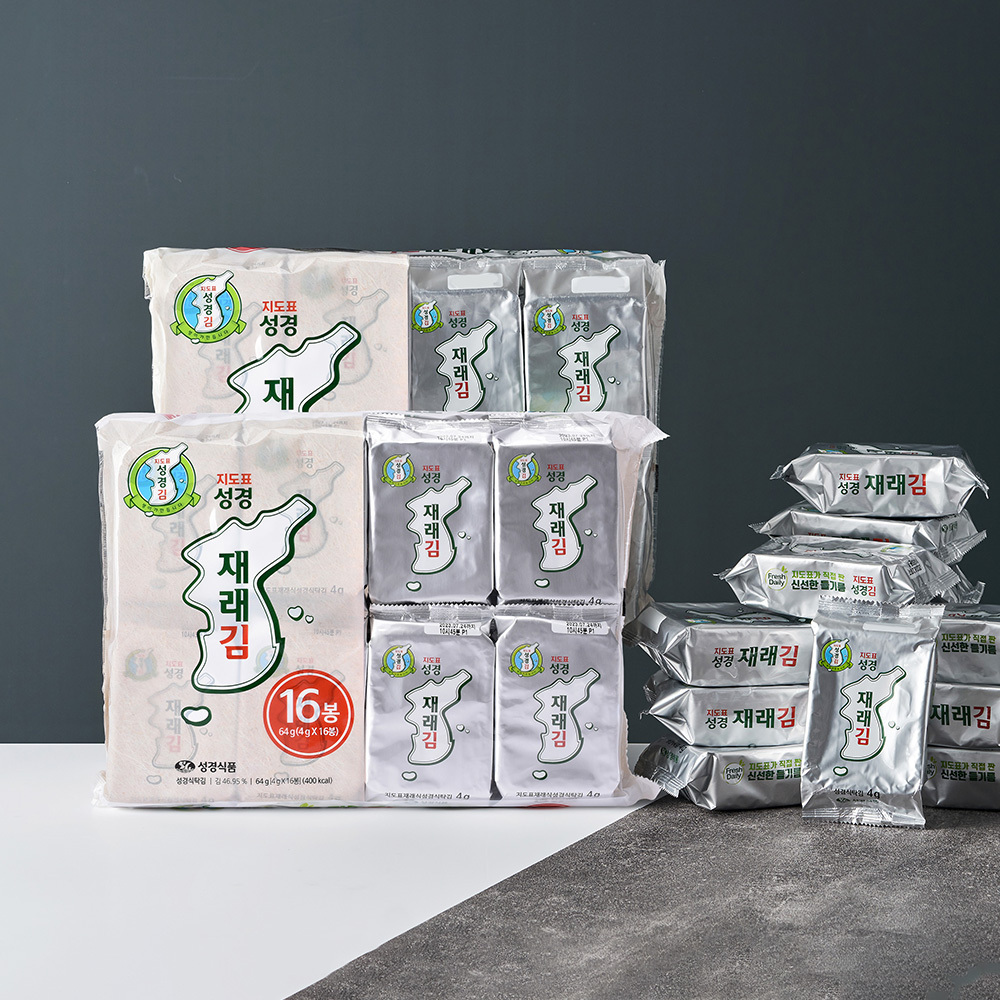 [성경김본사] 재래 도시락김 4g x 16봉 64g, 2개 이미지 6