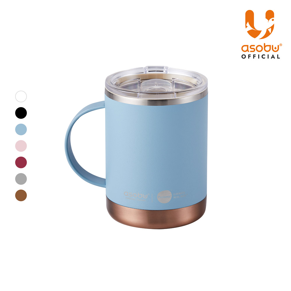 아소부 스테인레스 보온보냉 세라믹 얼티밋 머그컵 360ml, 블루 - 상세 이미지 2