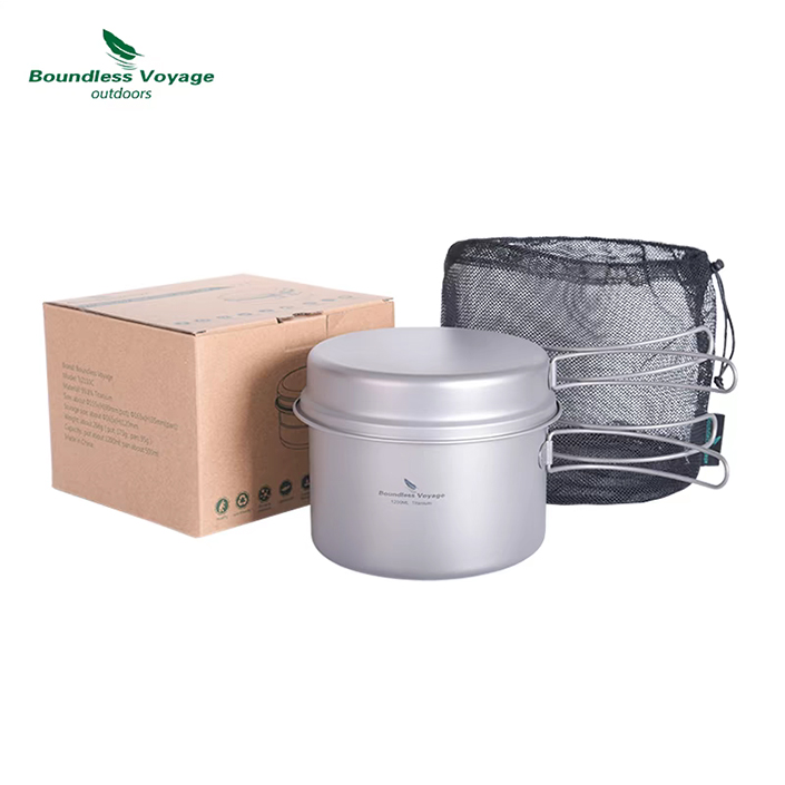 티타늄 코펠 캠핑 팬 백패킹 1인용 냄비 식기
