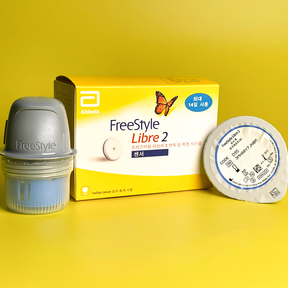 무채혈 연속혈당측정기 프리스타일 리브레2+패치 4매+알콜솜 100매 당뇨 당체크기 1형당뇨