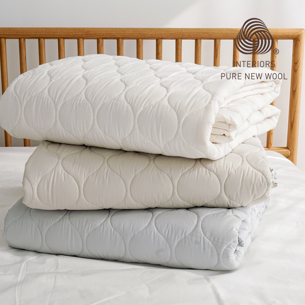 호주산 프리미엄 순면 양모패드 사계절 침대패드 Q