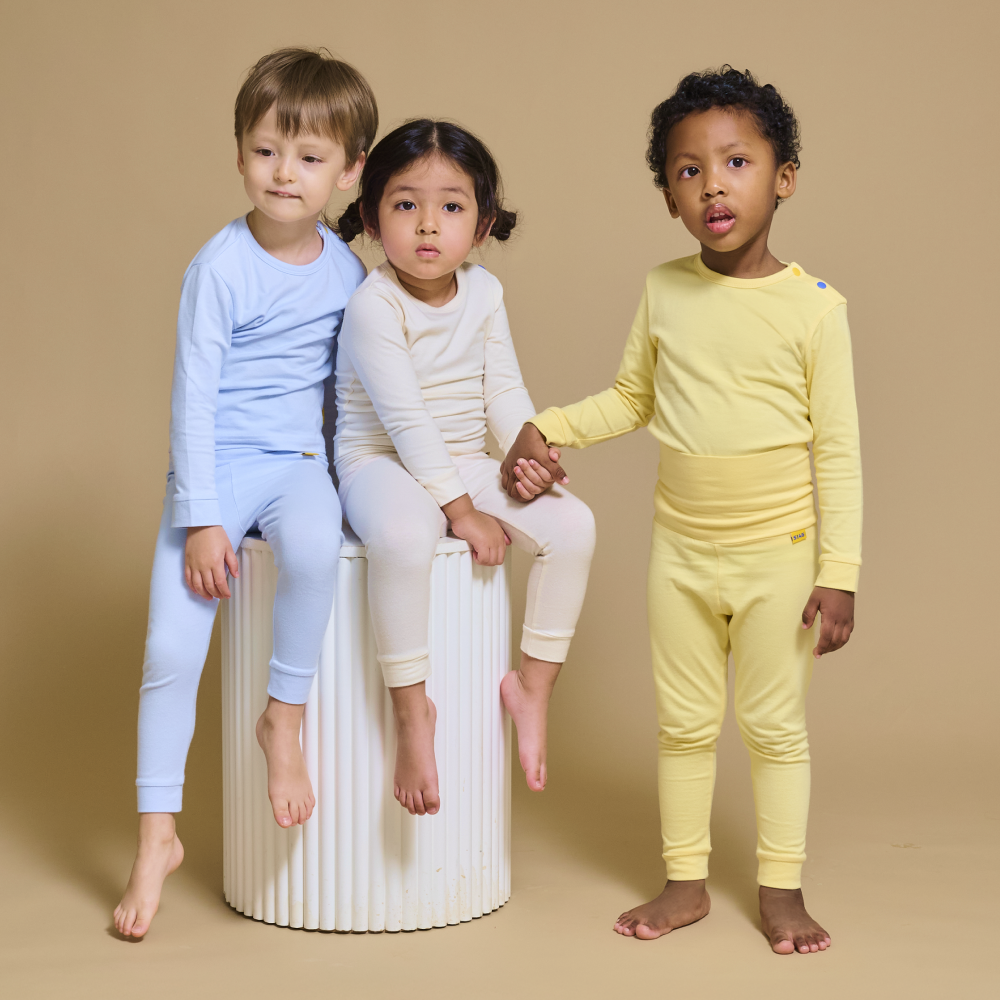 부드러운 유아 배앓이 방지 실내복 상하 세트 텐셀 모달 스판 아기 내복