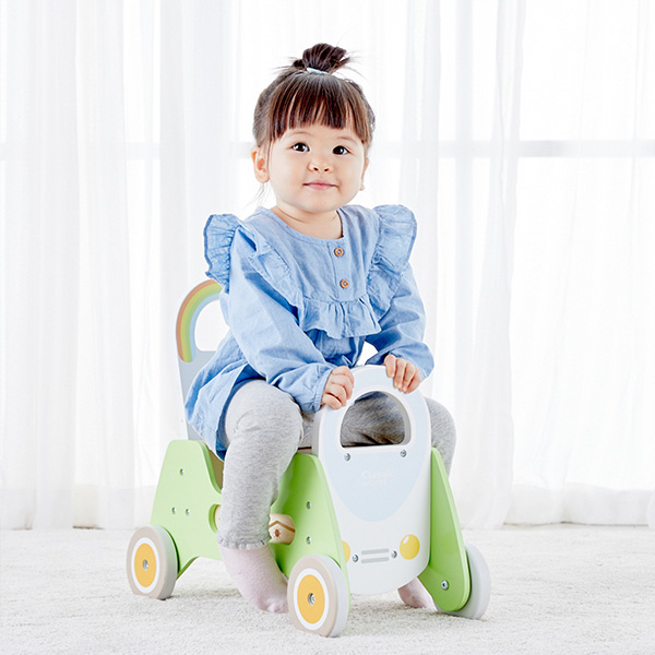 클래식월드 원목 멀티 걸음마 보조기 자동차 유아 아기 12개월 베이비 워커 걷기연습