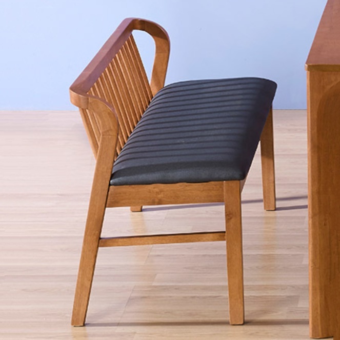 등받이 벤치 의자 원목 긴의자 일자의자 벤치형 2인 2인용 카페 낮은 식탁 식당용 클래식