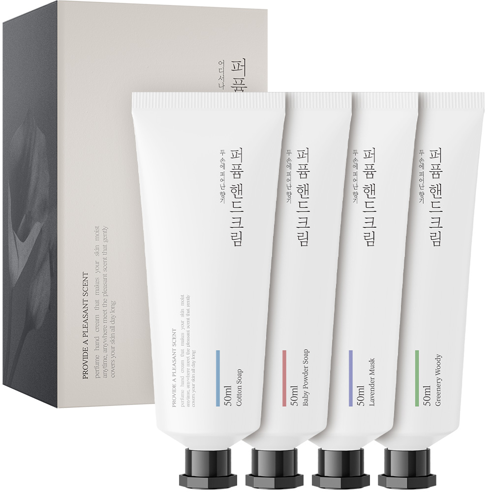 살림백서 퍼퓸 핸드크림 50ml 4종 혼합세트 고보습 향좋은 향기좋은 향수 미니 핸드로션 이미지 4