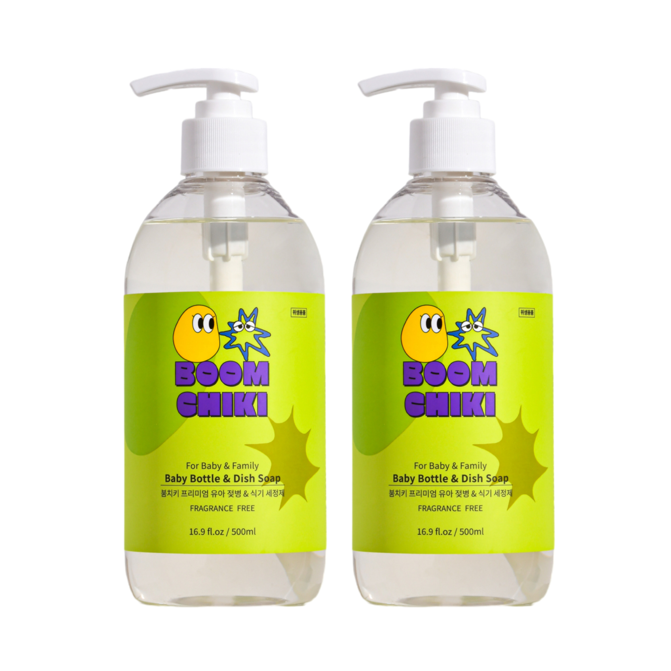 붐치키 프리미엄 아기 젖병 식기 세정제 주방 세제 액상형 500ml 2개, 3개 - 메인 이미지