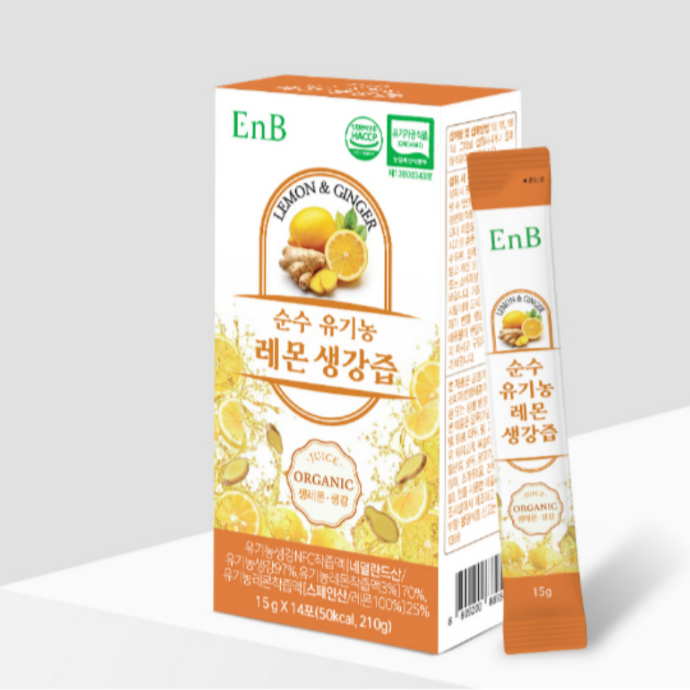 순수 유기농 레몬 생강즙 NFC착즙액 스틱 15g x14포 - 상세 이미지 4