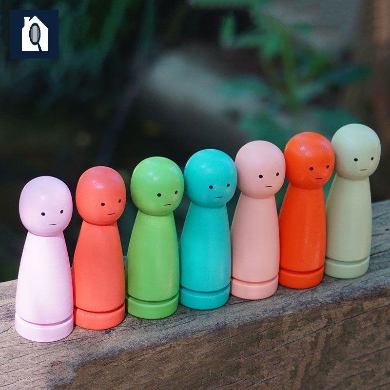 세트 나무 체육 가족 심리 개체 장식 전략 상담 인형 심리학 모형 피규어 훈련 눈 - 상세 이미지 3