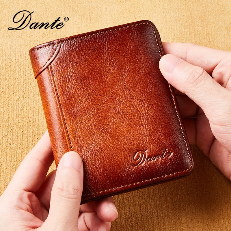 Dante 고급 소가죽 반지갑 남성 빈티지 지갑 - 상세 이미지 2