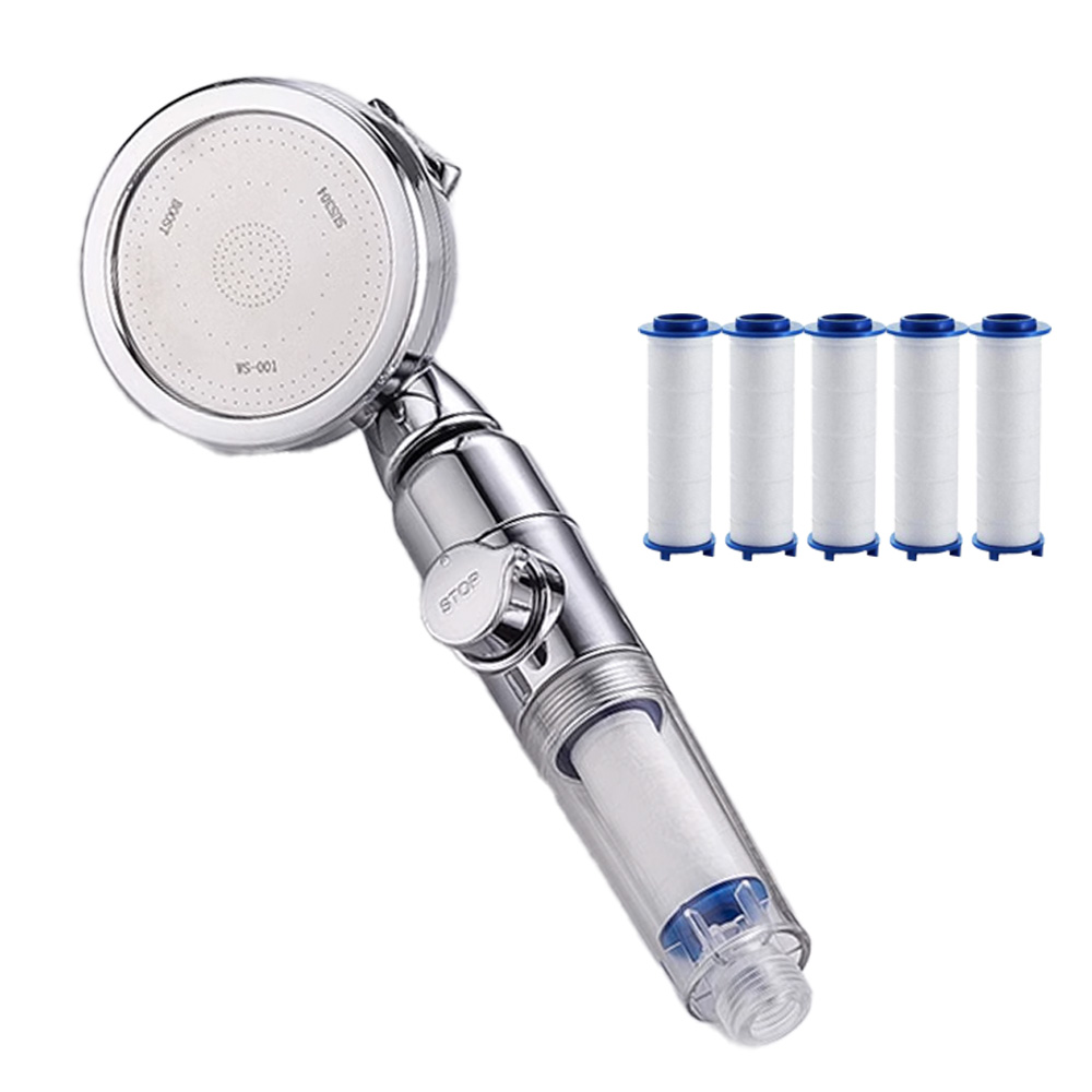 뷰리썸 온오프 샤워기 샤워기헤드 수압상승 절수 욕실 샤워헤드 교체필터5개