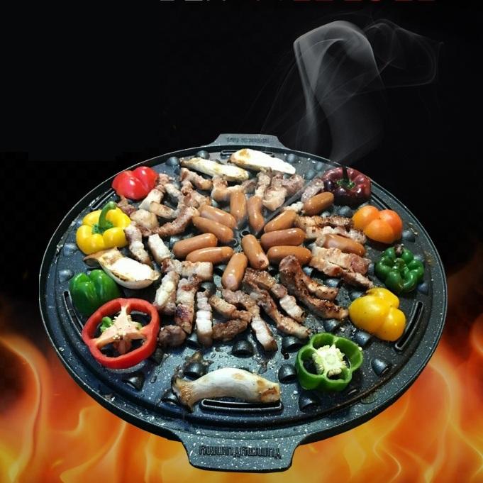 원형불판 업소용 국산 삼겹살구이팬 솥뚜껑불판