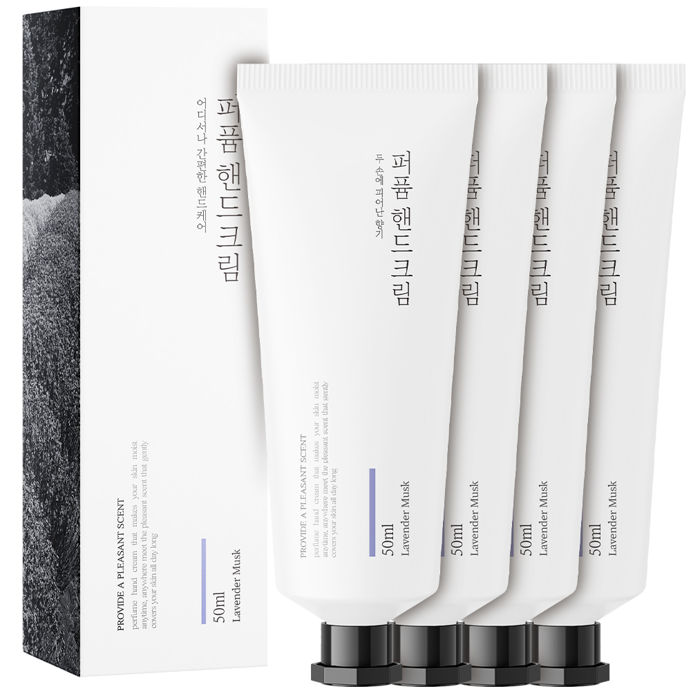 살림백서 퍼퓸 핸드크림 고보습 향좋은 향기좋은 미니 핸드로션 라벤더머스크, 50ml, 4개 - 상품 이미지