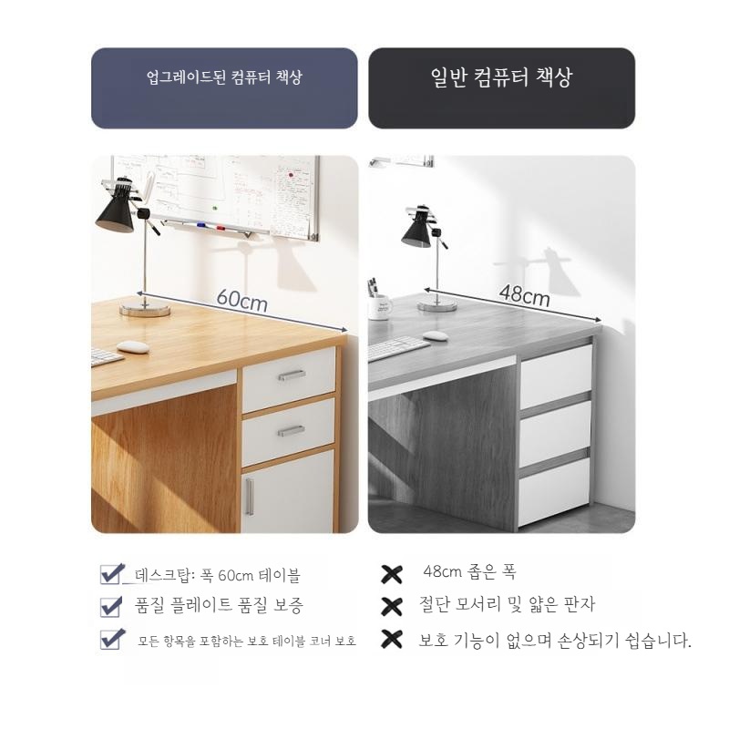 시무실 직원 테이블 작업 테이블 원목 사무용 책상 - 상세 이미지 3