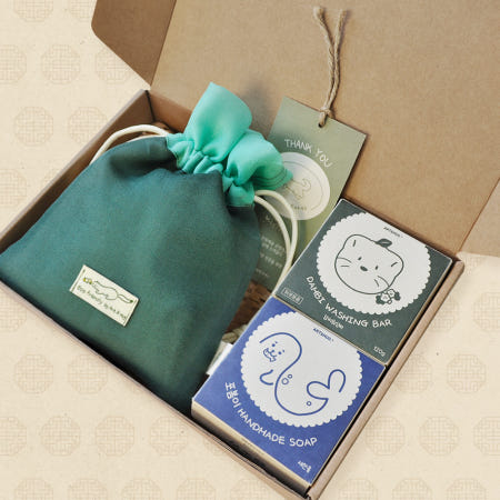 EVENT 아트앤허그 한복 파우치 수제비누 선물세트 국내제작 핸드메이드 복주머니 명절 답례