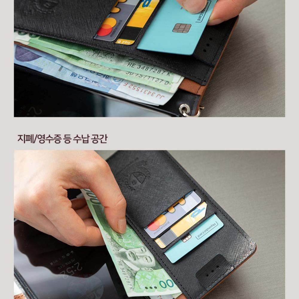 갤럭시노트20 지갑 케이스 국산 천연 소가죽 레시크 SM-N981N - 상세 이미지 3
