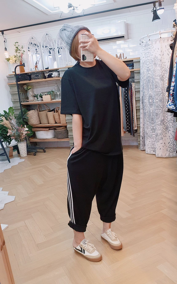 (무배) 라운드 반소매 면 이너 티셔츠 - 상세 이미지 5